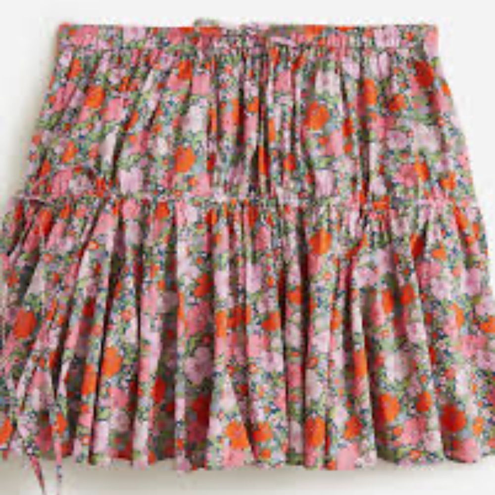 NWT J. Crew x Liberty Cotton Mini Skirt